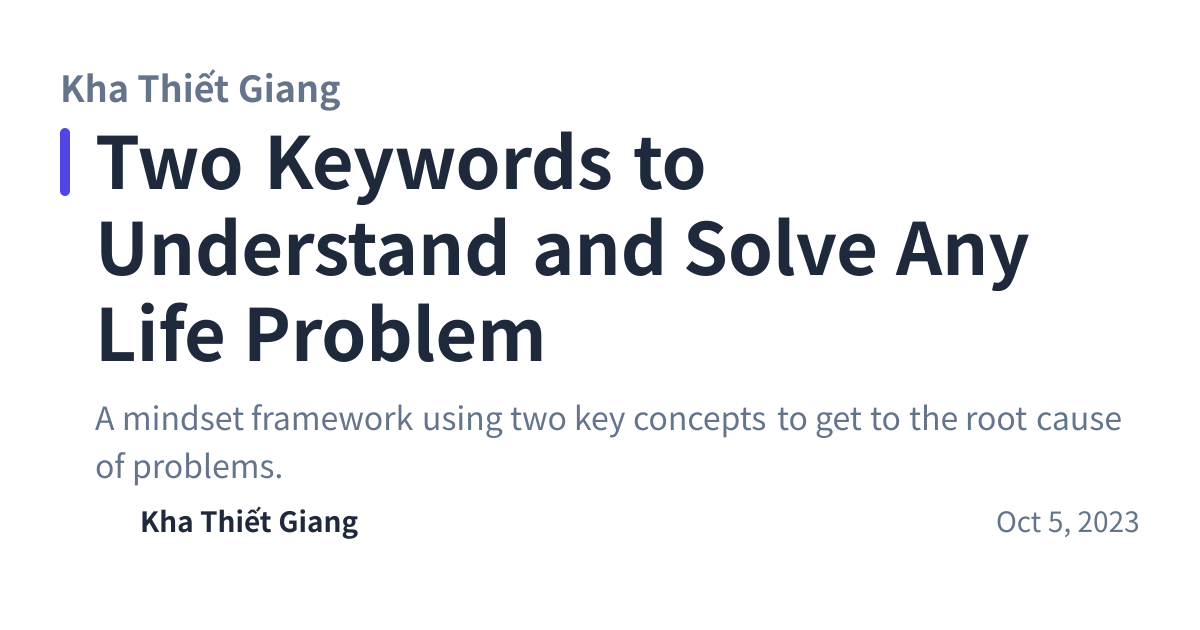 Share preview for Two Keywords to Understand and Solve Any Life Problem