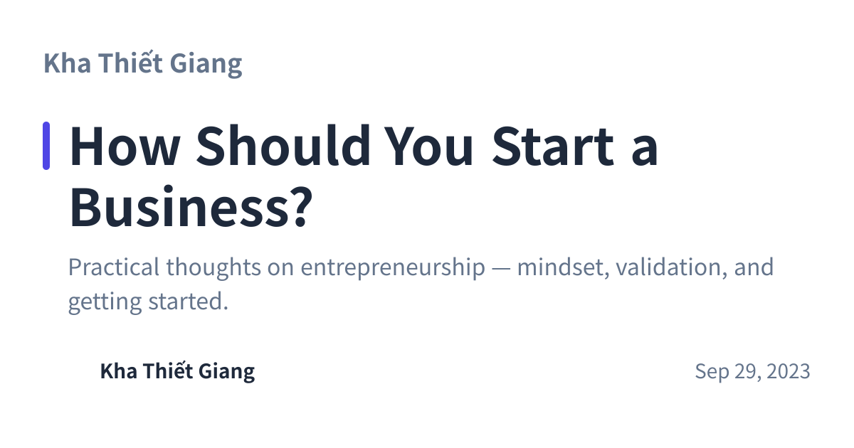 Share preview for How Should You Start a Business?