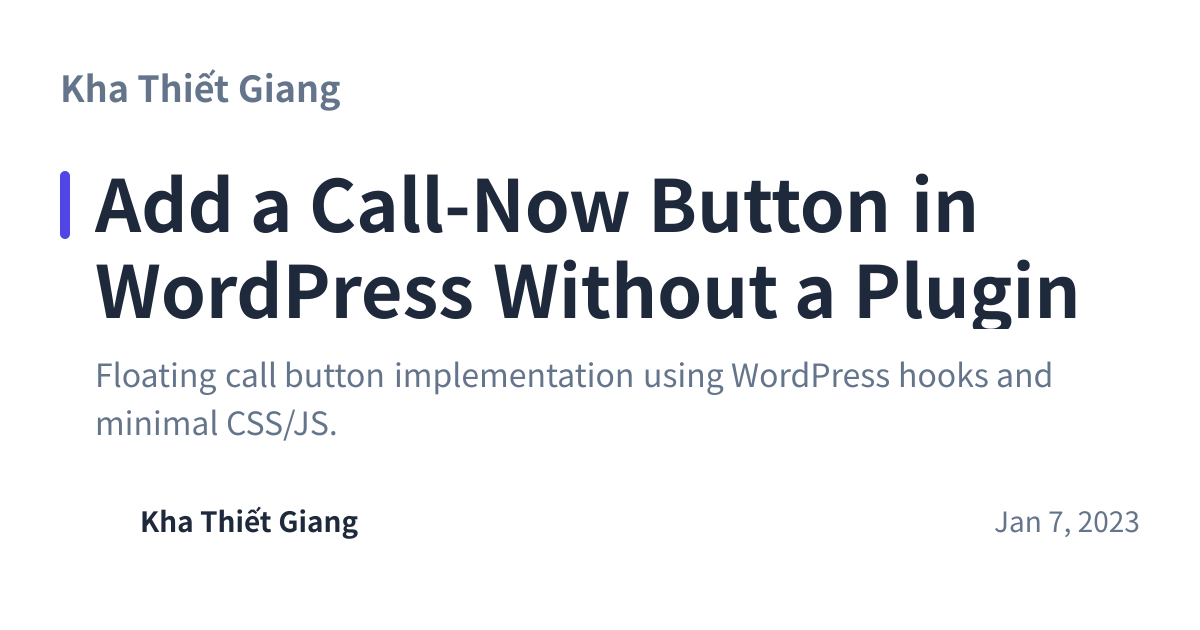 Share preview for Add a Call-Now Button in WordPress Without a Plugin