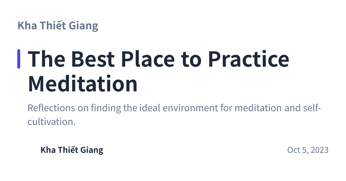 Share preview for The Best Place to Practice Meditation