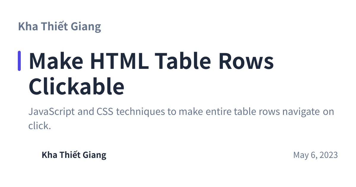 Share preview for Make HTML Table Rows Clickable